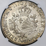 1770 NGC XF 40 France Louis XV Ecu Bern Cow Crown Coin POP 1/0 (19031802C)
