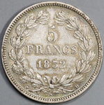 1832-H France 5 Francs Louis Philippe I Silver La Rochelle Mint Scarce Crown Coin (19081008R)