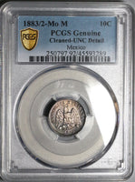 1883/2-Mo PCGS UNC Mexico 10 Centavos Silver Coin (22101701C)