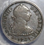 1781 ANACS VG 10 Mexico 2 Reales Charles III Spain Colony Pirate Coin (22120702C)