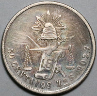 1878-Zs Mexico 50 Centavos XF Zacatecas Mint Balance Scale Silver Coin (23122811R)