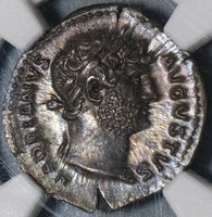 125 NGC MS Hadrian Roman Empire Denarius Liberty Mint State Pedigree (20020502C)