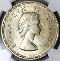1958 NGC MS 63 South Africa 5 Shillings Elizabeth II Silver Crown Coin (22051704C)