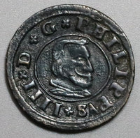 1664 Spain 16 Maravedis King Philip IIII Segovia Mint XF Copper Coin (23112304R)