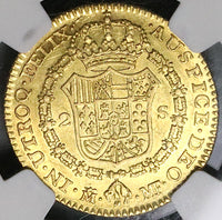 1868 (73) GOLD SPAIN 10 ESCUDOS ISABELL II COIN MADRID MINT NGC