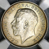 1923 NGC MS 64 George V 6 pence Great Britain Key Date Silver Coin (19082103C)
